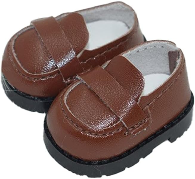 Compatible with Labubu Doll Shoes for 17cm Doll,Shoes Used for Labubu Accessories (A-Brown)