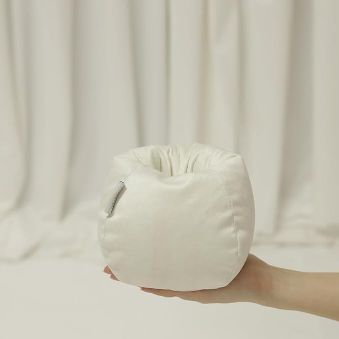 2pcs Cover of Miniature Bean Bag Couch for Doll (No Filler) Ultra Soft Microfiber Microsuede Anti Slip Mini Bean Bag Chair Cell Phone Holder White Chocolate