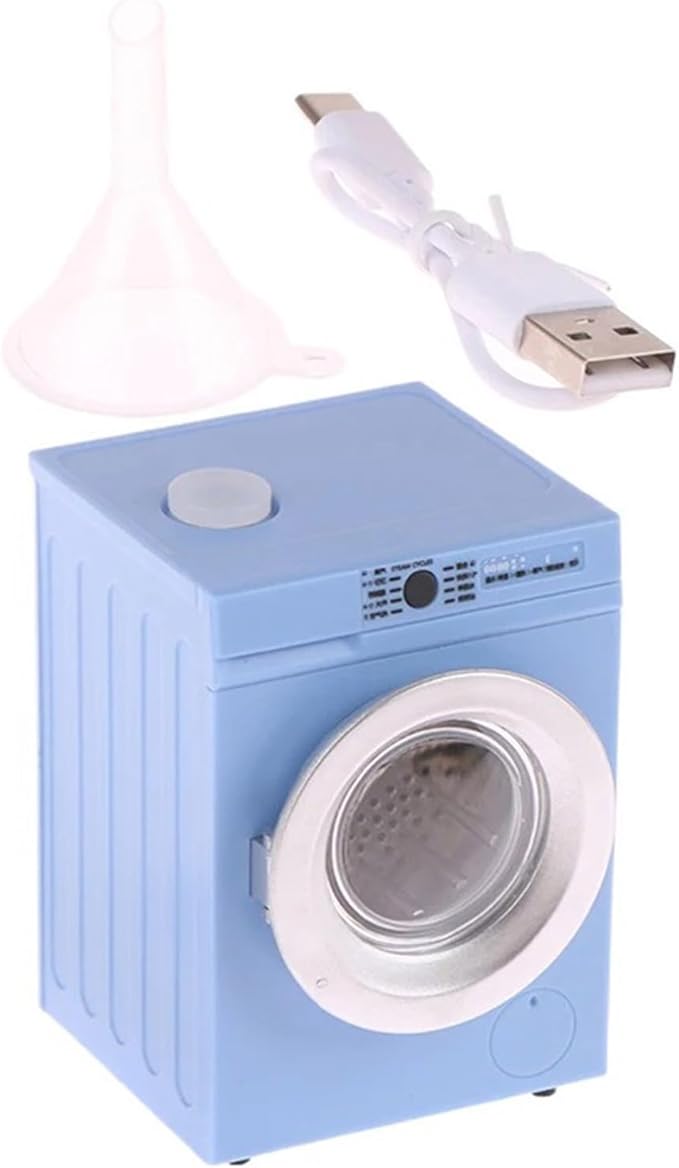 Sturdy 1 12 Scale Dollhouses Laundry Room Furniture Realistic Miniature Washing Machine with Interactive Features Dollhouses Accessory