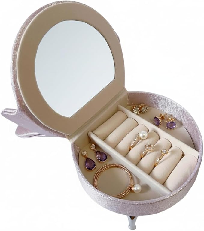 1/6 & 1/12 Scale Dollhouse Furniture Miniature Sofa w/Hidden Jewelry Box for Women - Adult Collector Pink Decor for Diorama, Dressing Table, Rings, Earrings & Small Necklaces Storage