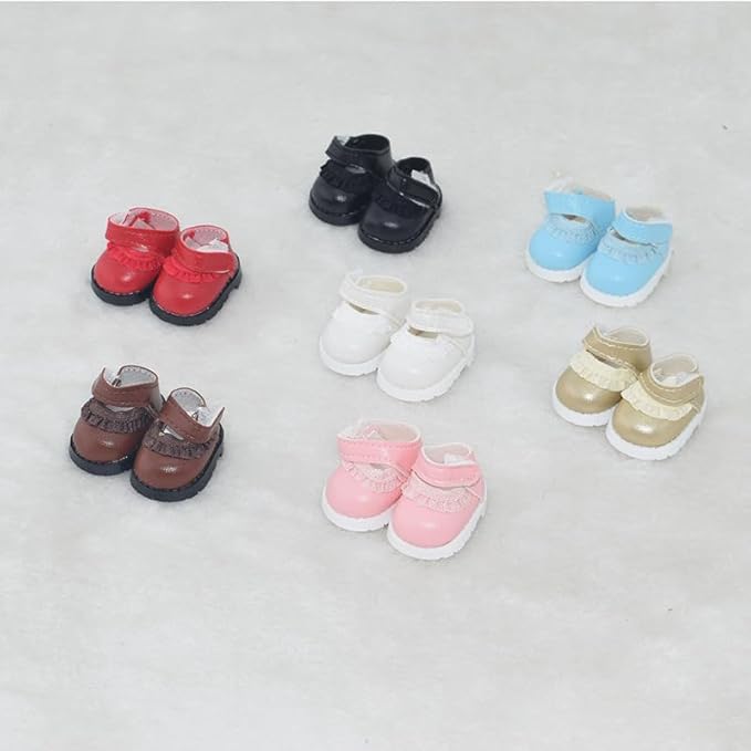 Compatible with Labubu Doll Shoes for 17cm Doll,Shoes Used for Labubu Accessories (HB-Gold)