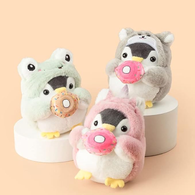 BONICI Men Women Creative Cute Lovely Cosplay Costume Play Changing Clothes Donut Penguin Pendant Keychain Key-Chains Keyring Gift Pendant Handbag Tote Purse Backpack Decoration Car Key -Shiba Inu