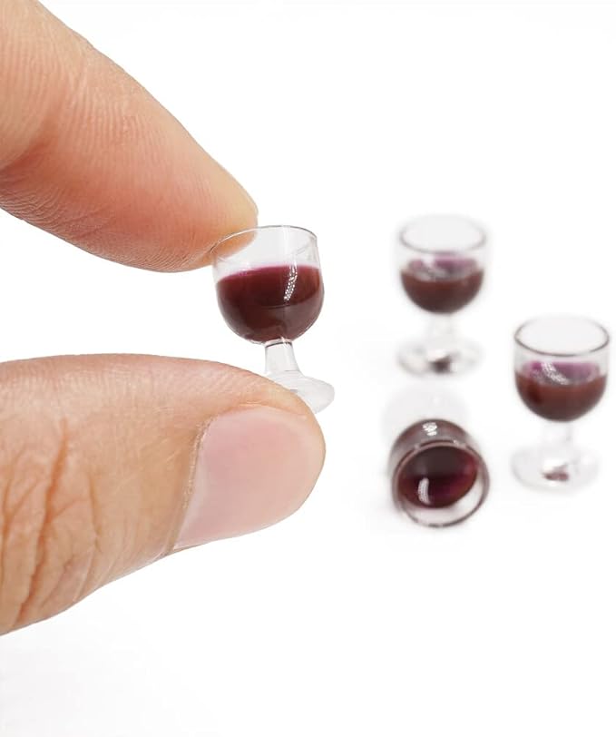 Odoria 1/12 Miniature Wine Glasses Dollhouse Decoration Accessories, 16Pcs