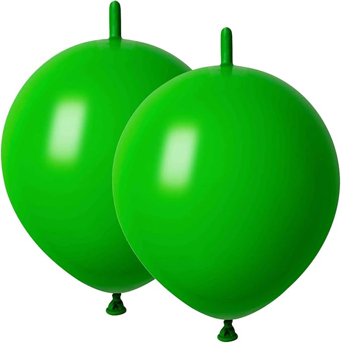 ADIDO EVA Link Balloons 6 Inch Green Latex Quick Linkale Balloon 80 Pcs for Birthday, Halloween, Christmas, Party Festival Decorations