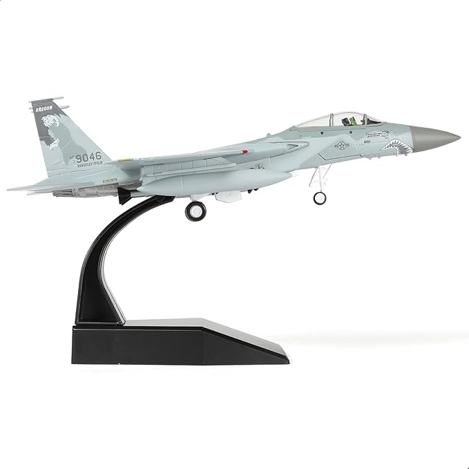 1/100 F-15C Eagle Fighter 79-0046 Model Diecast Metal Aircraft Model Military Fighter Aircraft Model with Stand for Adult Military Enthusiast Collection Display or Gift