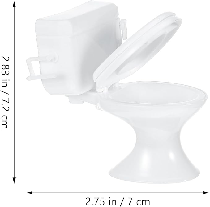 Zerodeko 6 Pcs Mini Toilet Seat Toy, Mini Toilet Doll House, Dollhouse Toilet 1 12 Scale, Celebrating Party Birthday Cake Decoration Furniture Dollhouse Accessories
