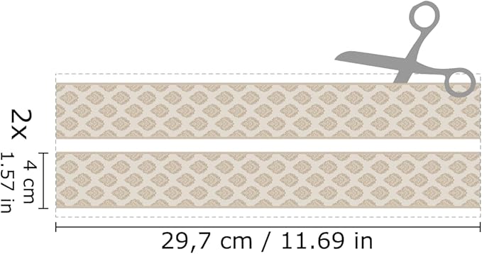 Self-Adhesive Carpet with Real Textile Structure for Dollhouses Scale 1:12 (Damask Pattern Beige 2)