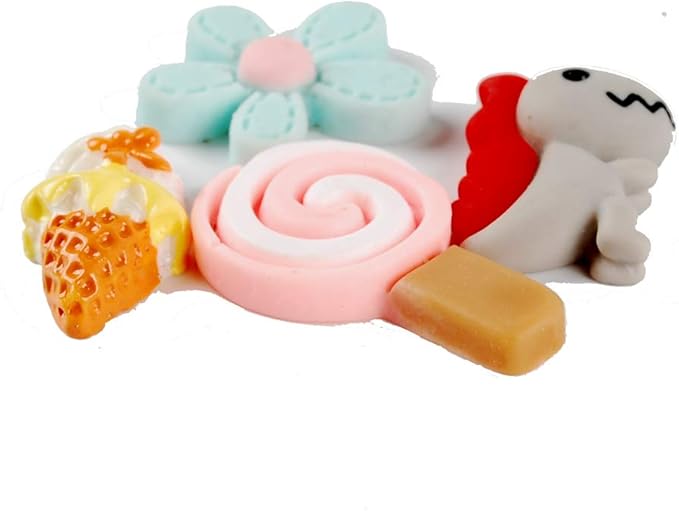 NWFashion 112PCS Miniature Decor Dessert Pastry Toy Food Cake Topper Scrapbooking Shoe Decoration Charms (Mix)