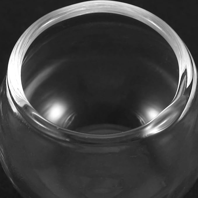 ibasenice Mini Glass Fish Tank 6Pcs Set 0.94 Inch Transparent Dollhouse Accessories Miniature Fish Bowls for DIY Crafting and Creative Decor