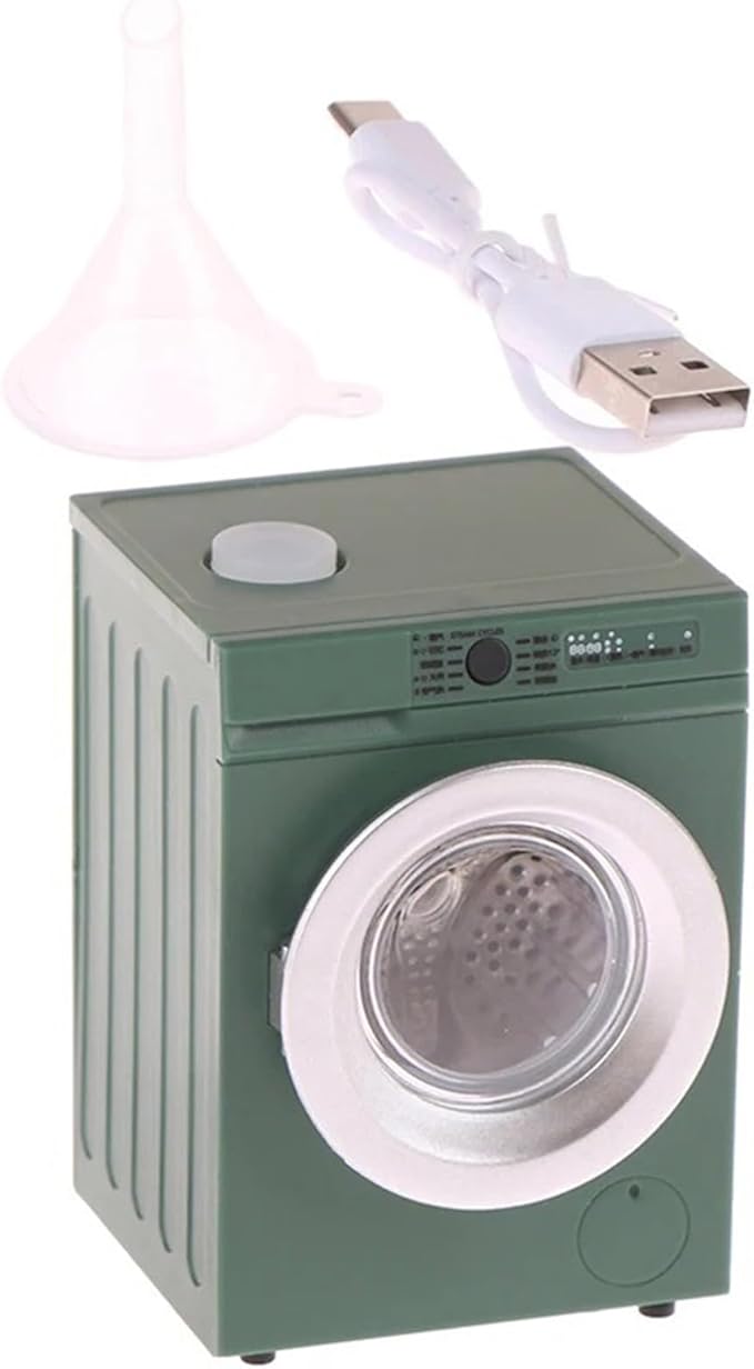 Sturdy 1 12 Scale Dollhouses Laundry Room Furniture Realistic Miniature Washing Machine with Interactive Features Dollhouses Accessory