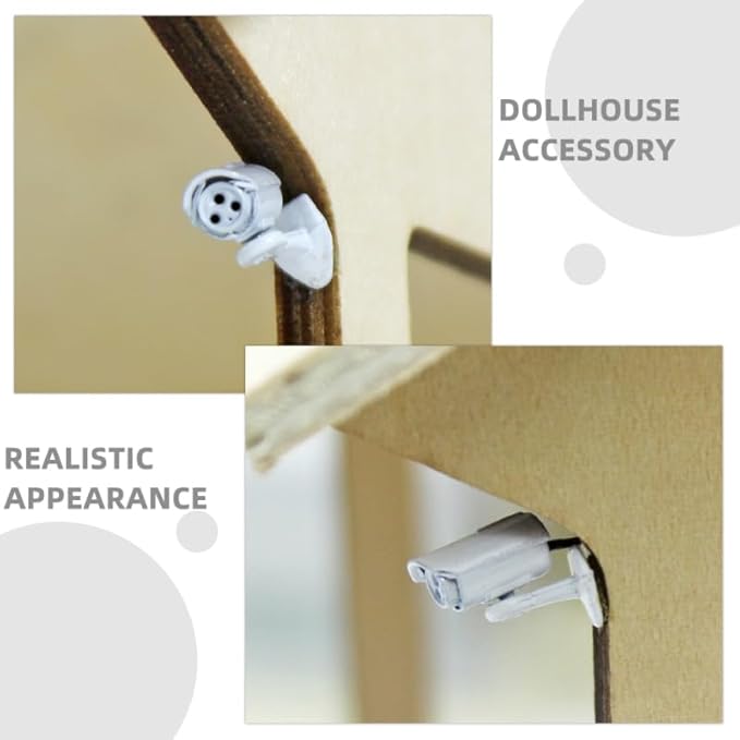 Hanabass Mini Camera Dollhouse Accessory Simulated Security Camera Prop for Ob11 Dollhouse Indoor Miniature Decor Living Room Display