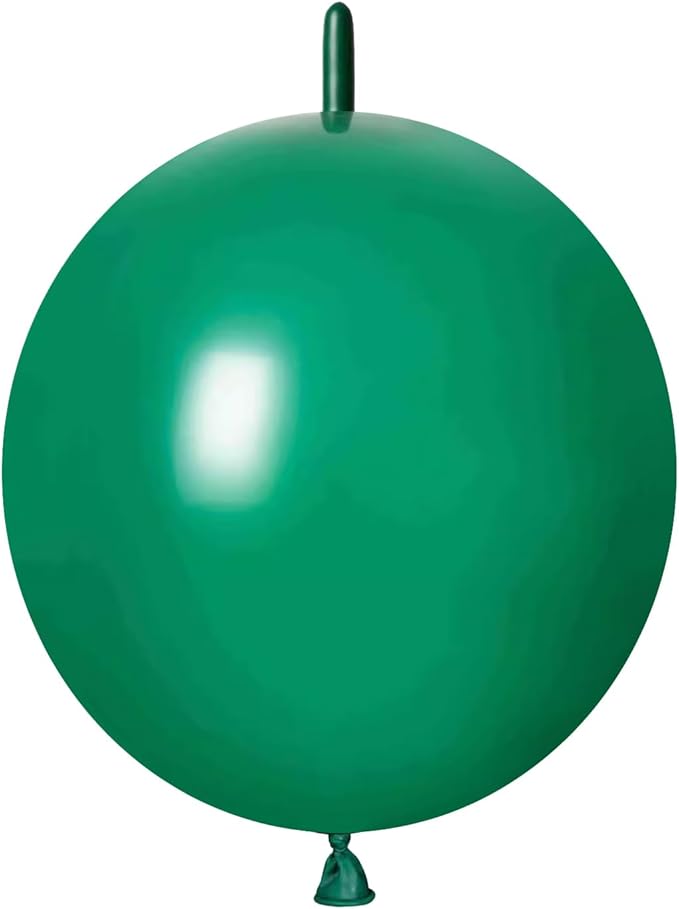 IN-JOOYAA 6 Inch Dark Green Latex Link Balloon 50 Pcs Quick Link Balloons for Party Decoration