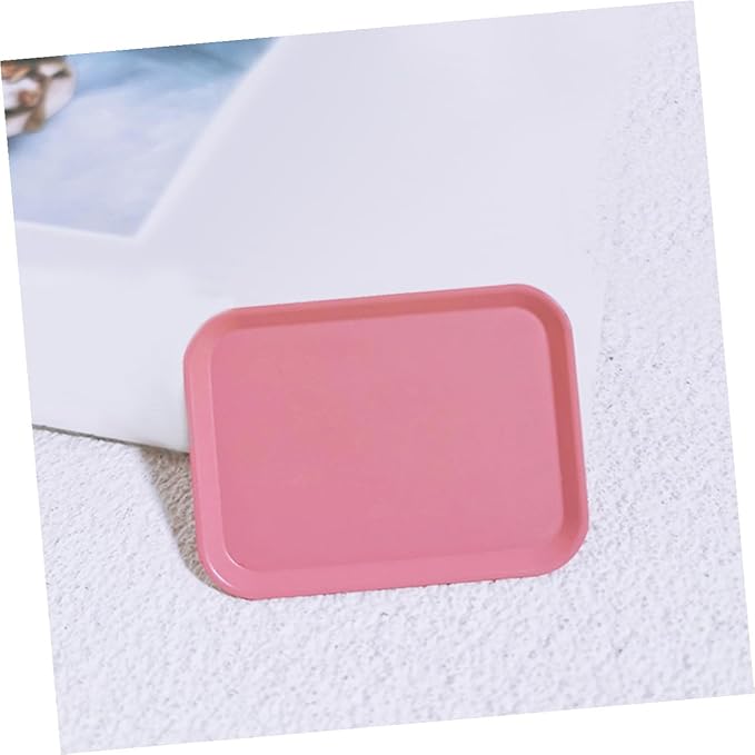 4Pcs Nordic Style Miniature Dollhouse Trays Mini House Dish Decorations for Scene Layout Realistic Mini Plates for Pretend Play Dollhouse Food Tray Accessories