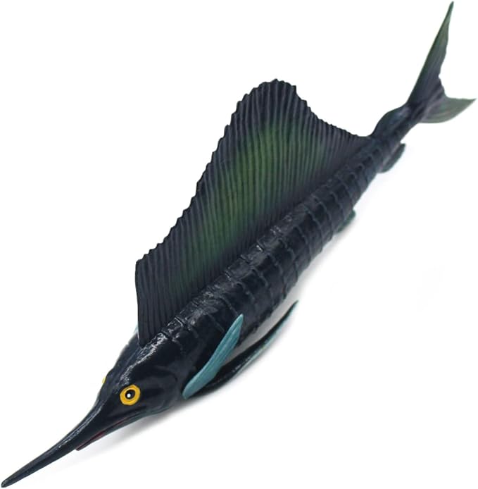 SmilerSmile Solid Sea Animals Educational Toys,Simulation Ocean Shark Sea Creature Toy for Toddlers Kids (Sailfish)