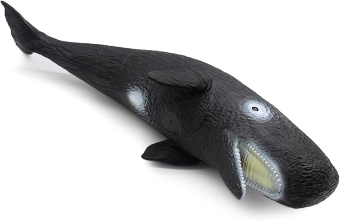 SmilerSmile Simulated Ocean Big Animal, One pc 15Inch Soft Filled Rubber Sea Educational Toys (Sperm Whale)