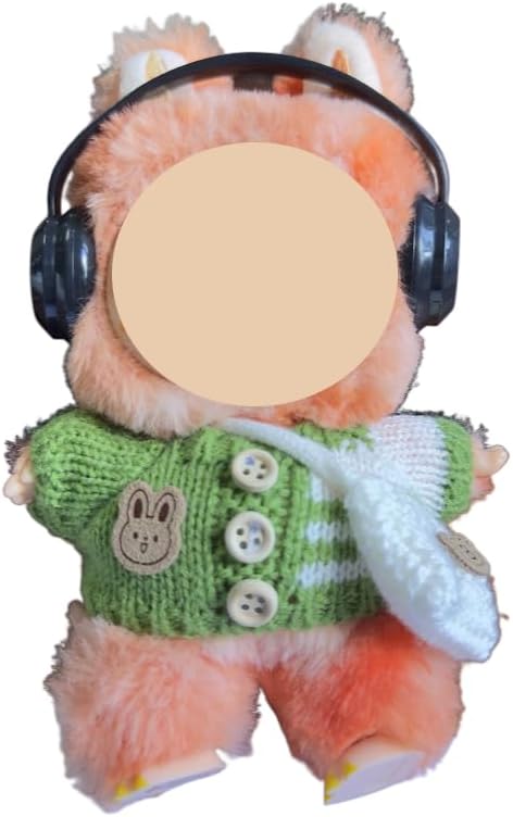8 PCS MIni Doll Headphones for labubu ,DIY Doll Clothes Accessories Set- Dollhouse Decoration Set