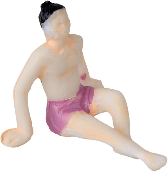 BQLZR 1:75 Multicolor ABS Unpainted Miniature Beach People Figures Mini People Pack of 20