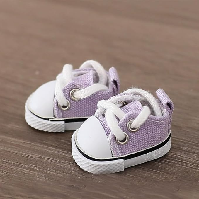 Compatible with Labubu Doll Shoes for 17cm Doll,Shoes Used for Labubu Accessories(F-Purple)