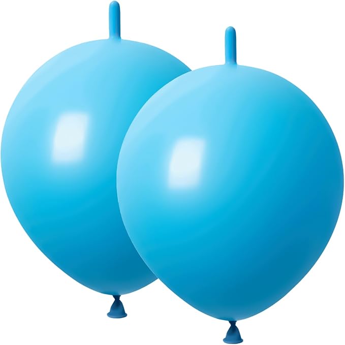 ADIDO EVA Link Balloons Light Blue 6 Inch Latex Quick Linkale Balloon 80 Pcs for Birthday, Halloween, Christmas, Party Festival Decorations