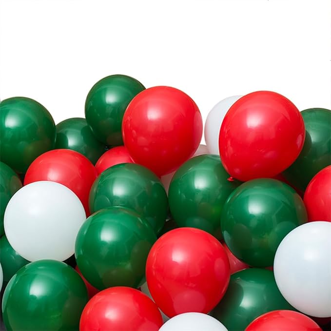ADIDO EVA Link Balloons Red and White 12 Inch Quick Link Balloon 80 Pcs for Wedding, Baby Shower, Christmas, Party Festival Decorations