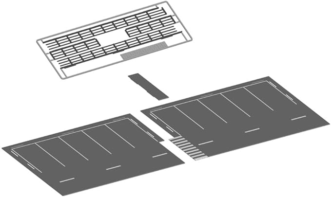 Outland Models Miniatures Car Parking Lot (Line) 1:64 S Scale