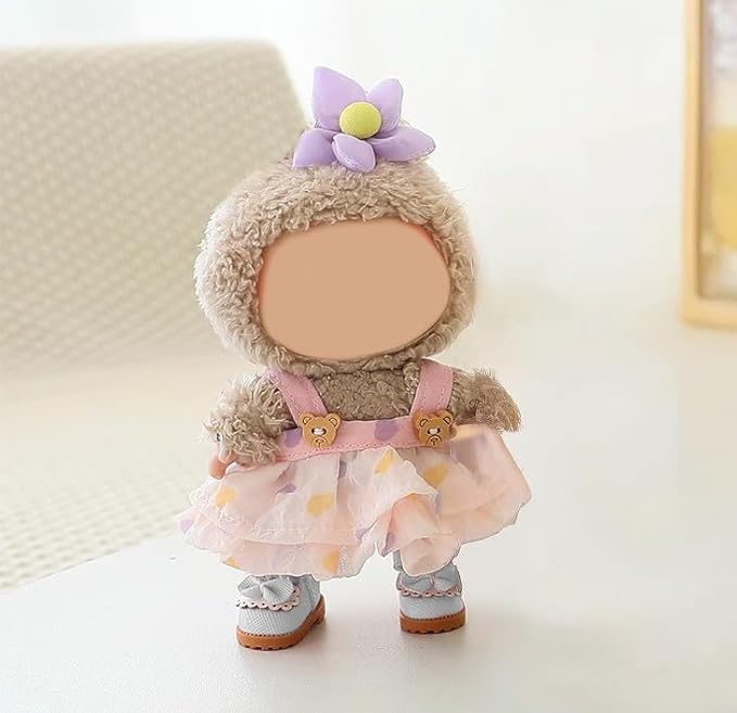 Compatible with Labubu Doll Shoes for 17cm Doll,Shoes Used for Labubu Accessories (GZA-Gold)