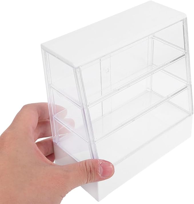 ibasenice 1 12 Scale Miniature Cake Display Cabinet for Dollhouse Bakery Furniture with Sliding Door Plastic Toy Furniture Kitchen Accessory 5.24 X 5.12 X 2.6 Inches