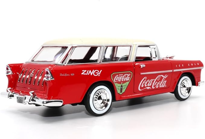 Motor city classics | Coca-Cola 1955 Chevy Nomad 1:24 Scale Model Diecast Collectible 424057