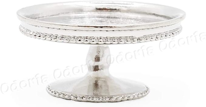 Odoria 1/6 Miniature Cake Stand Dollhouse Decoration Accessories, Silver