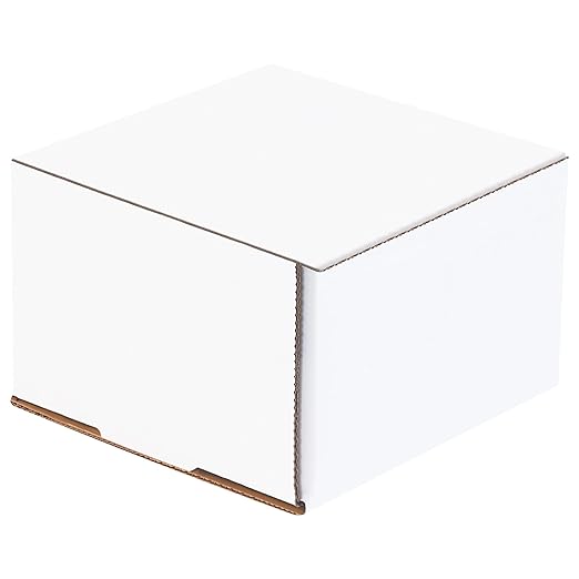 Box USA BM664 6"L x 6"W x 4"H, White (Pack of 50)