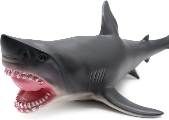 SmilerSmile Simulated Ocean Big Animal, One pc 15Inch Soft Filled Rubber Sea Educational Toys (Great White Shark)