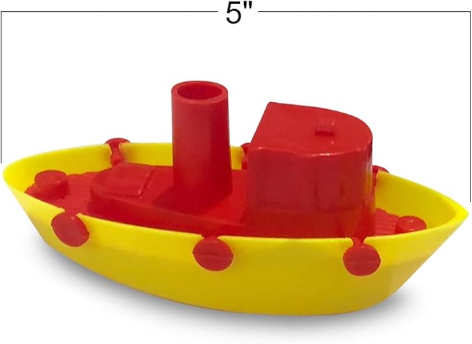 ArtCreativity Toy Boats for Water Play, (4 Pack), Pool Toys for Toddlers 3-5, Floating Toddler Pool Toys, Plastic Sailing Toy Boats for Bathtub, Summer Beach Play, Cute Party Favors for Boys & Girls