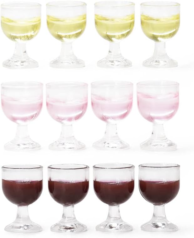 Odoria 1/12 Miniature Wine Glasses Dollhouse Decoration Accessories, 12Pcs