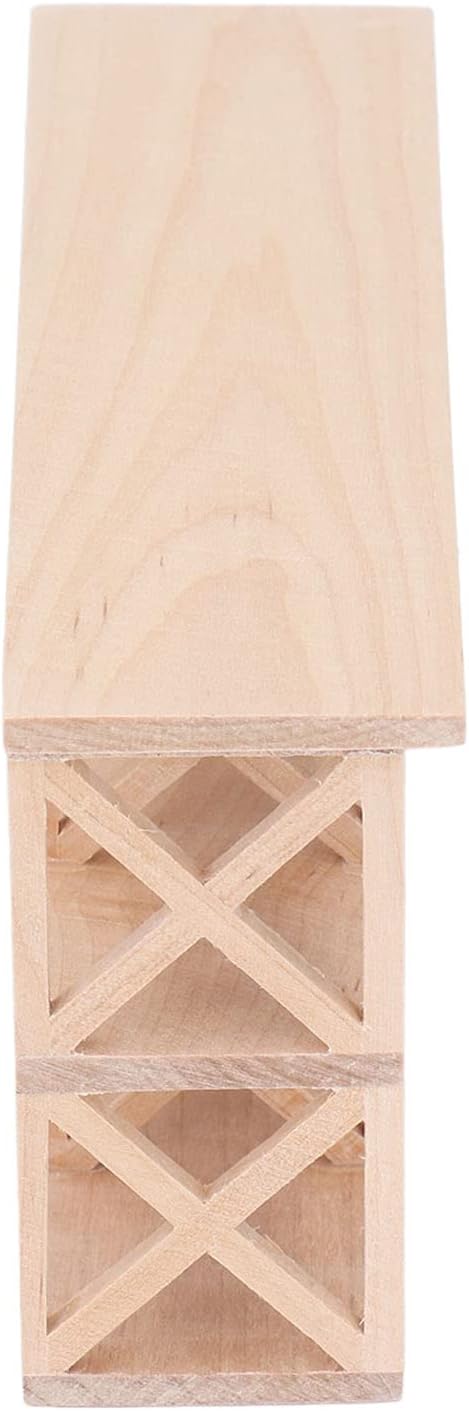 AMONIDA Dollhouse Mini Shelf Rack, 8 Grids Decorative 1: 12 Scale Furniture Plain Color Dollhouse Wood Storage Rack for Living Room