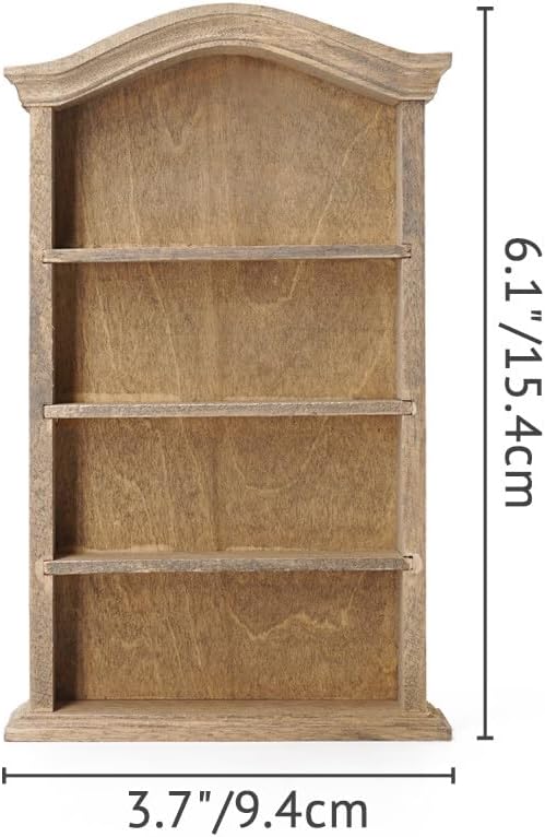 Odoria 1/12 Miniature Shelf Mini Bookshelf Bookcase Miniatures Dollhouse Furniture Accessories Doll House Accessory, Retro