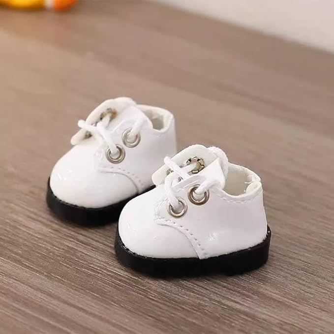Compatible with Labubu Doll Shoes for 17cm Doll,Shoes Used for Labubu Accessories (P-White)