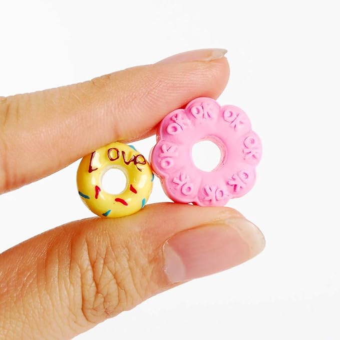 NWFashion 112PCS Miniature Decor Dessert Pastry Toy Food Cake Topper Scrapbooking Shoe Decoration Charms(Donuts)