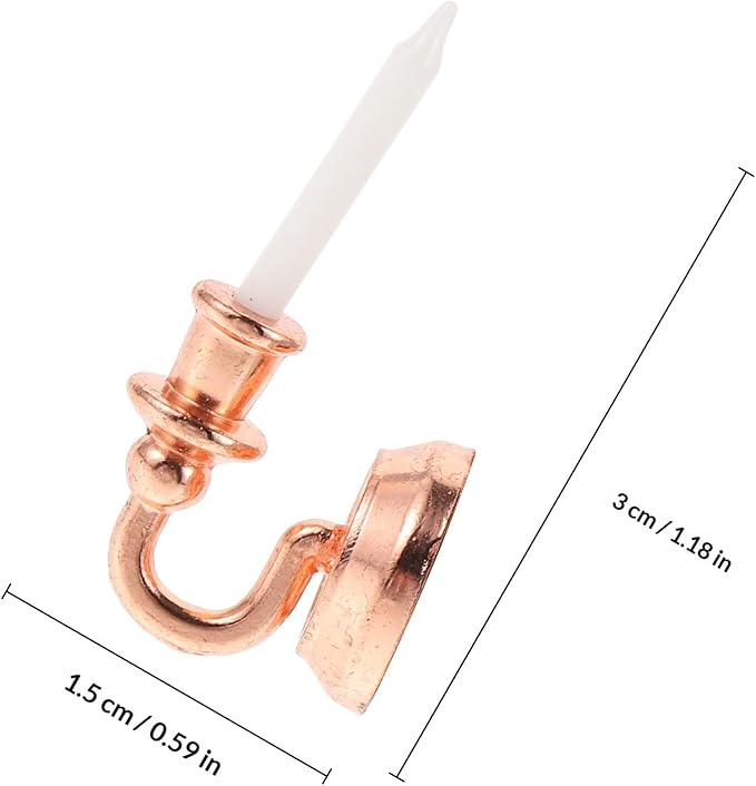 Beaupretty 12 Scale Rose Gold Dollhouse Accessories for Miniature Home Display and Photography Props