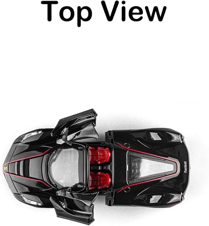 Toy Cars Model Roadster 1/22 Black LaFer Die-cast Vehicles with Sound and Light