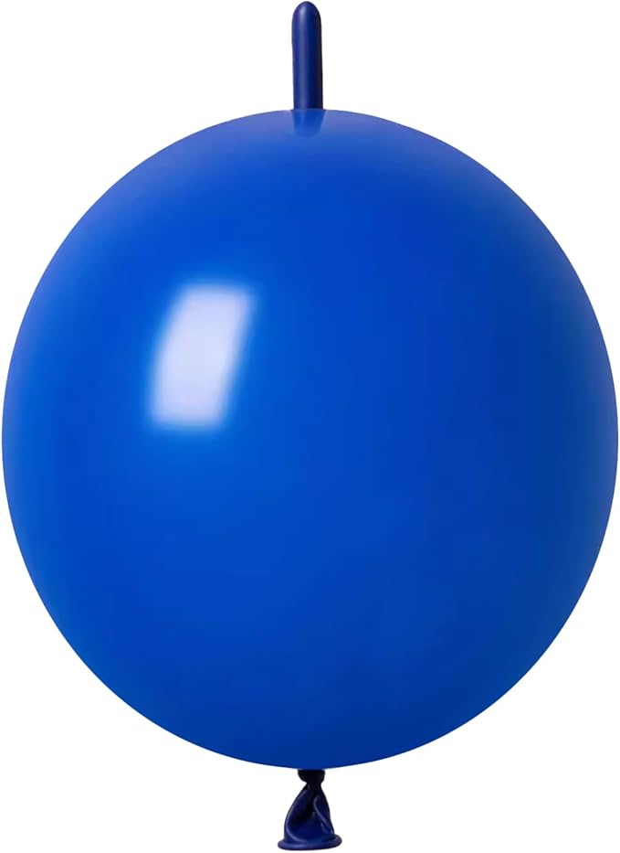 IN-JOOYAA 6 Inch Royal Blue Latex Link Balloon 50 Pcs Quick Link Balloons for Party Decoration