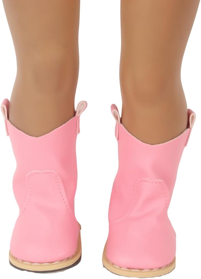 MSYO 19 Pcs Doll Shoes & Accessories for 18 Inch Dolls,7 Pairs Seasonal Styles with Doll Snow Boots/Sandals/Sequins/Shoes/ Socks/Glasses,Non-Slip Pretend Play Gift for Girls (Fits Standard 18 Dolls)