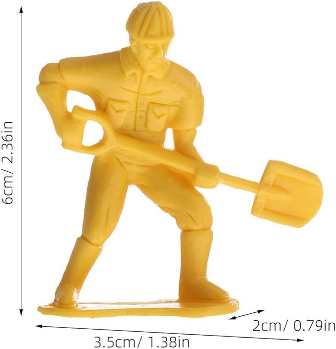 VOSAREA 54Pcs Miniature People Engineering Worker Models Set Plastic Figures for Projects Safe and Realistic Miniature Models for Creative Play and Cognitive Development