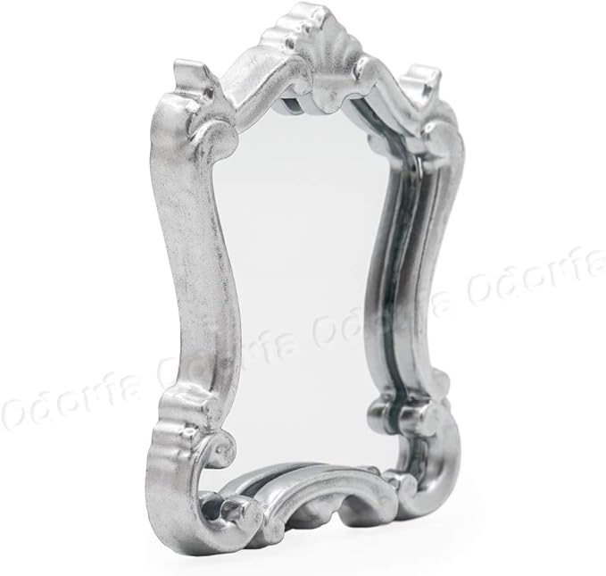 Odoria 1/12 Miniature Wall Mirror Dollhouse Decoration Accessories, Silver