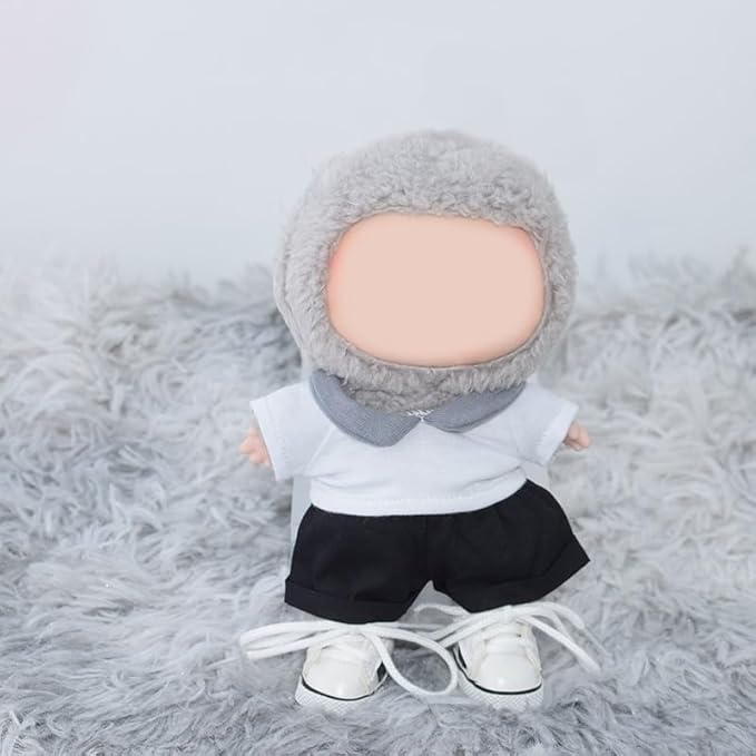 Compatible with Labubu Doll Shoes for 17cm Doll,Shoes Used for Labubu Accessories (YD-White)