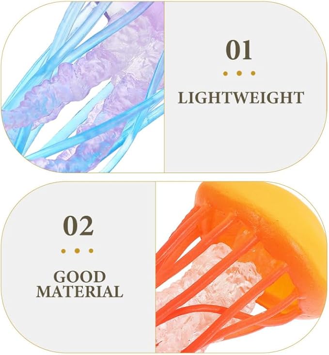 Mini Simulation Jellyfish Model Toys 2Pcs Ocean Animals Cognitive Educational Toys Realistic Sea Creature Figures for Kids Party Decor