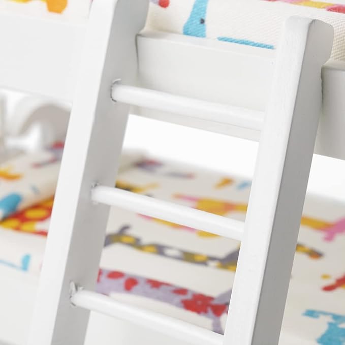 Odoria 1/12 Miniature Bunk Bed Dollhouse Furniture Accessories