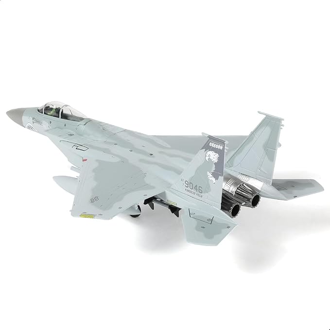 1/100 F-15C Eagle Fighter 79-0046 Model Diecast Metal Aircraft Model Military Fighter Aircraft Model with Stand for Adult Military Enthusiast Collection Display or Gift