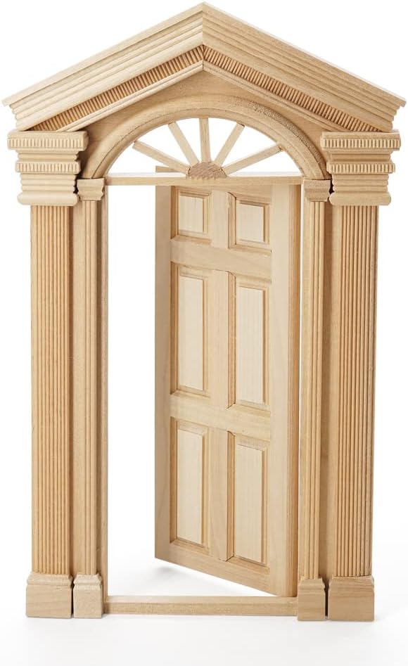 Odoria 1/12 Miniature Door Dollhouse Furniture Accessories