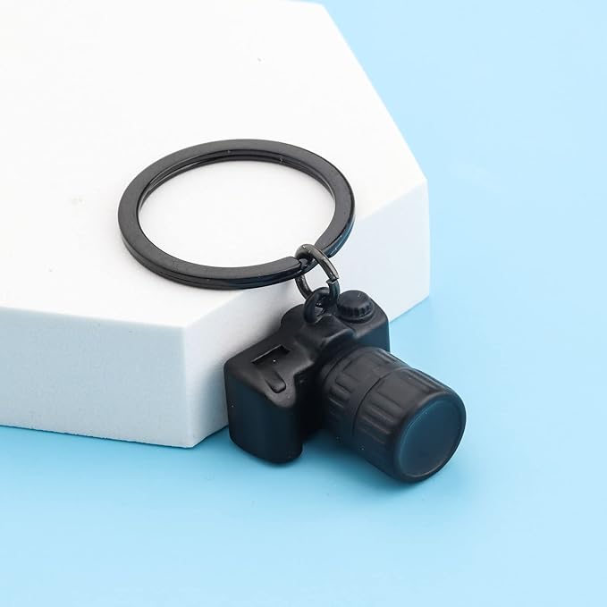 FUSTMW Photographer Gift Camera Keychain Photography Gift Black Camera Charm Jewelry Gifts For Photographer Lovers