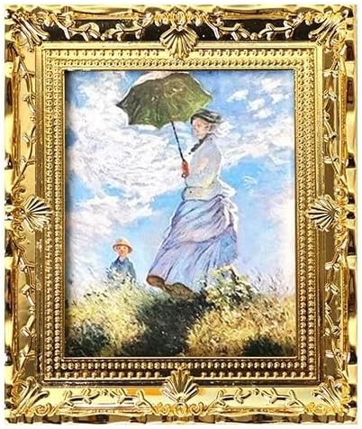 Dollhouse Accessories 1Pc Miniature Simulation Oil Painting Decor Miniature Scene Model (White)